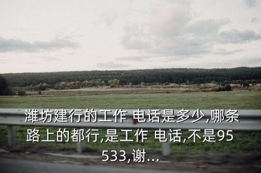  濰坊建行的工作 電話是多少,哪條路上的都行,是工作 電話,不是95533,謝...