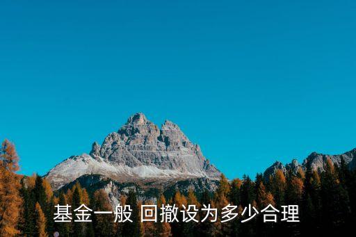 基金一般 回撤設(shè)為多少合理