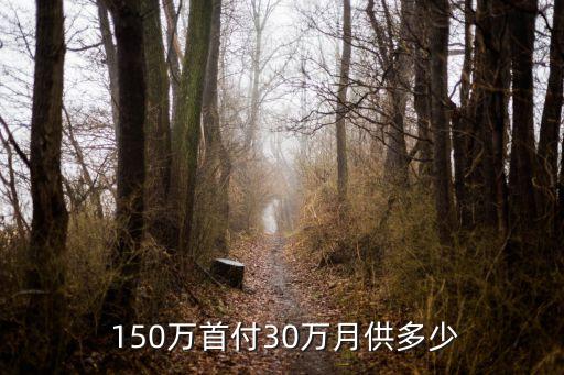  150萬首付30萬月供多少