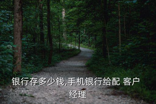 銀行存多少錢,手機(jī)銀行給配 客戶 經(jīng)理