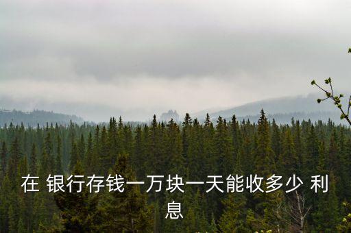 在 銀行存錢(qián)一萬(wàn)塊一天能收多少 利息