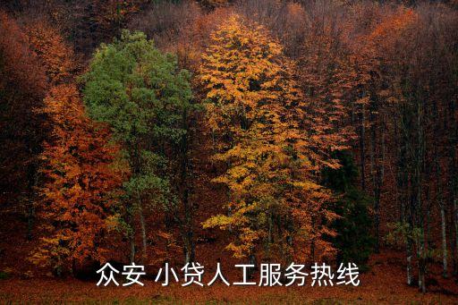 眾安 小貸人工服務(wù)熱線
