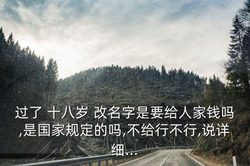 已經(jīng)有身份了滿十八周歲怎么改名需要多少錢