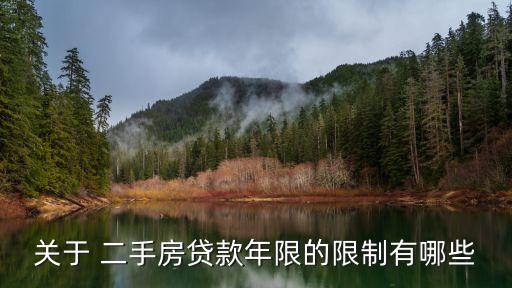 關(guān)于 二手房貸款年限的限制有哪些