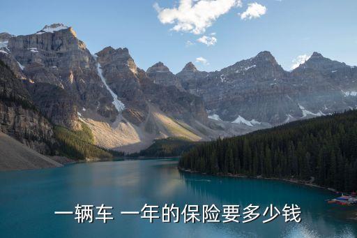 一輛車 一年的保險(xiǎn)要多少錢
