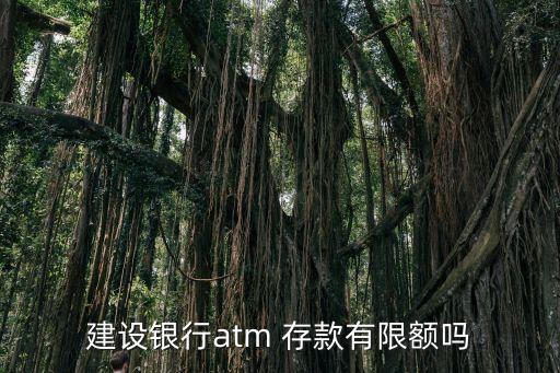 建行無卡存款能存多少