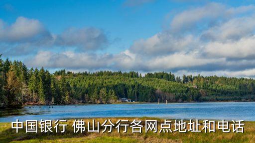 中國銀行 佛山分行各網(wǎng)點地址和電話