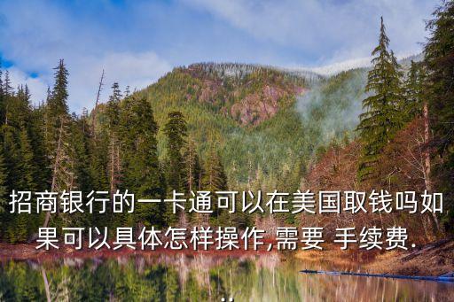 招商銀行的一卡通可以在美國(guó)取錢(qián)嗎如果可以具體怎樣操作,需要 手續(xù)費(fèi)...