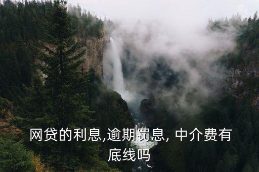  網(wǎng)貸的利息,逾期罰息, 中介費有底線嗎