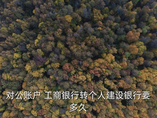 對(duì)公賬戶 工商銀行轉(zhuǎn)個(gè)人建設(shè)銀行要多久