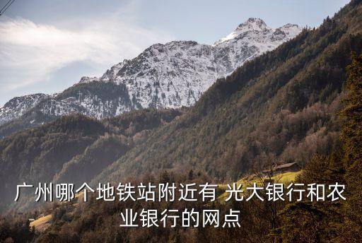 廣州哪個(gè)地鐵站附近有 光大銀行和農(nóng)業(yè)銀行的網(wǎng)點(diǎn)