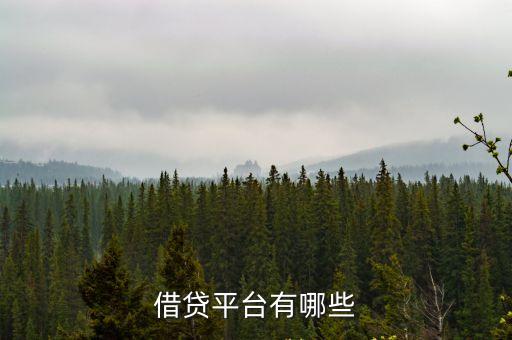 借貸平臺(tái)有哪些