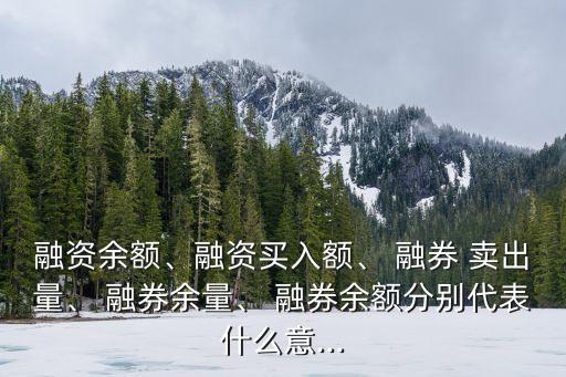 融券賣出量一般是多少,融券凈賣出是什么意思