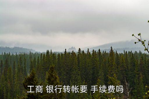  工商 銀行轉(zhuǎn)帳要 手續(xù)費嗎