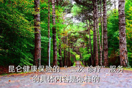 昆侖健康保險的“ 二次 診療”服務的具體內(nèi)容是怎樣的