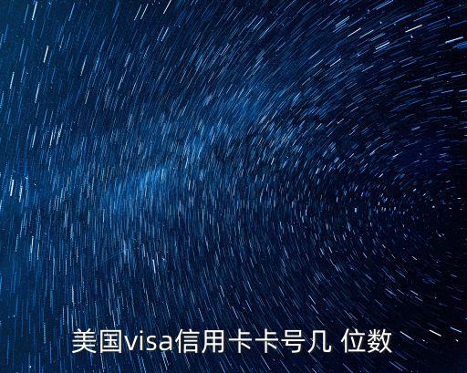 美國visa信用卡卡號(hào)幾 位數(shù)