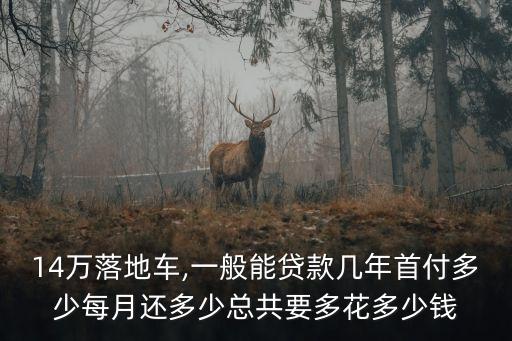 新車14萬月供要多少錢