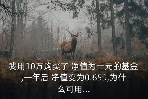 我用10萬(wàn)購(gòu)買了 凈值為一元的基金,一年后 凈值變?yōu)?.659,為什么可用...