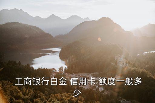 工商信用金卡額度是多少,工商奮斗中國很贊版金卡額度