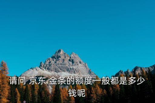 京東金條借款多少起