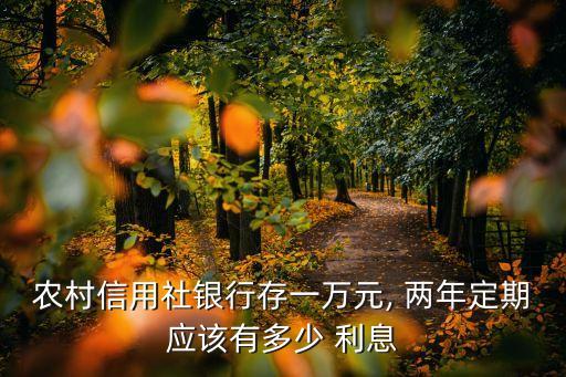 農(nóng)村信用社銀行存一萬元, 兩年定期應(yīng)該有多少 利息