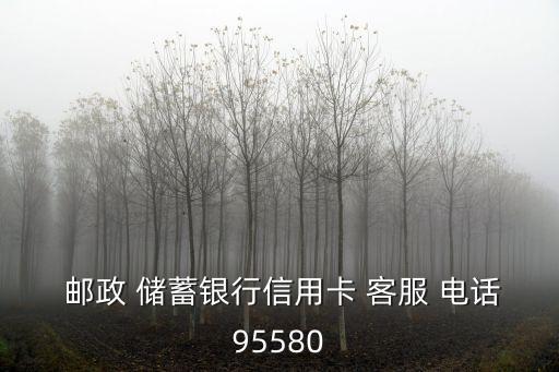  郵政 儲(chǔ)蓄銀行信用卡 客服 電話95580