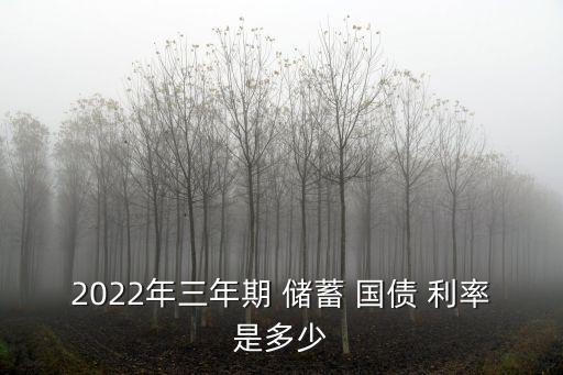 我國儲蓄國債利率是多少錢