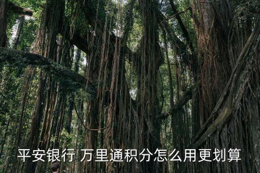 平安銀行 萬里通積分怎么用更劃算