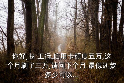 工行信用卡還了最低還款額是多少錢,工行5萬信用卡最低還款額