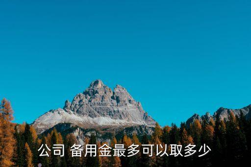 公司 備用金最多可以取多少