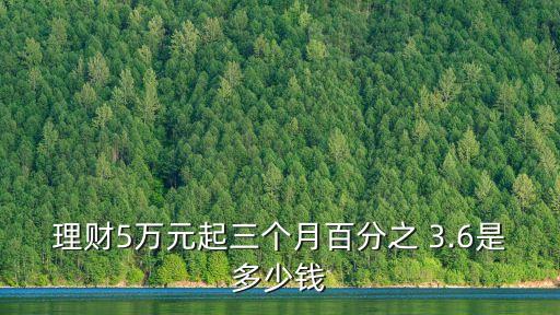 年化3.6萬份收益0.8是多少