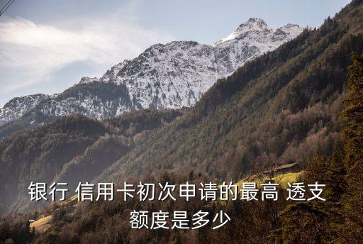 信用卡開卡透支額度多少,8000信用卡額度可以透支多少