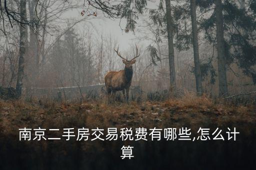  南京二手房交易稅費(fèi)有哪些,怎么計(jì)算