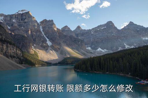 工行網(wǎng)銀轉(zhuǎn)賬 限額多少怎么修改