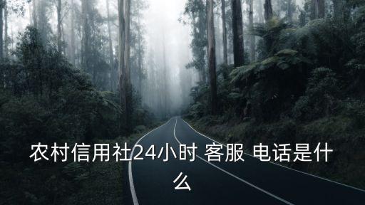 農(nóng)村信用社24小時(shí) 客服 電話(huà)是什么