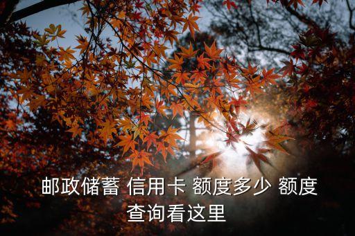 郵政黑色信用卡額度是多少,郵政信用卡分期后額度不循環(huán)