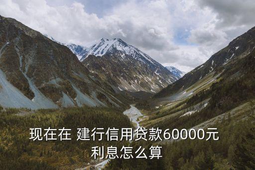 現(xiàn)在在 建行信用貸款60000元 利息怎么算