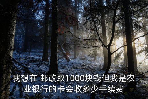 商洛的郵政卡在建行取一千元多少