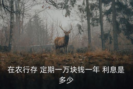在農(nóng)行存 定期一萬塊錢一年 利息是多少