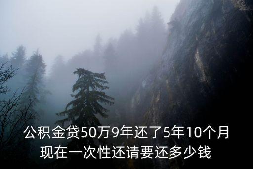 貸款50萬供5年要多少錢