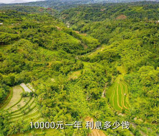 10000元一年 利息多少錢