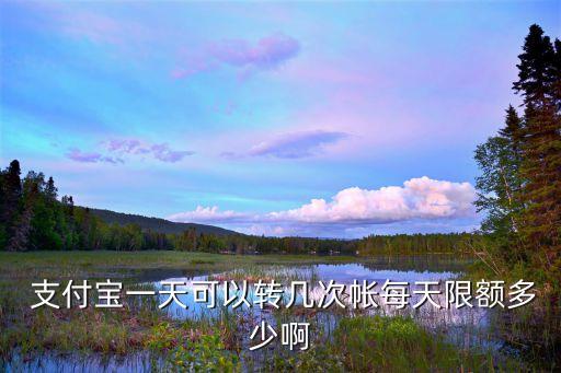  支付寶一天可以轉(zhuǎn)幾次帳每天限額多少啊