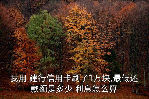 建行貸款一萬利息多少錢,正規(guī)貸款一萬利息多少