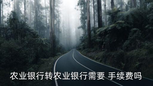 農(nóng)行轉(zhuǎn)農(nóng)行怎么轉(zhuǎn)賬手續(xù)費(fèi)是多少
