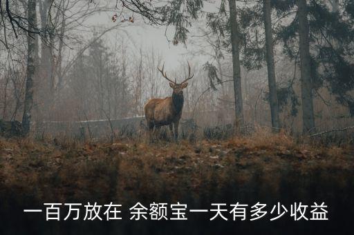100萬余額寶有多少利息,存款100萬余額寶每天多少錢