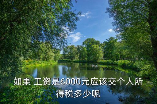 如果 工資是6000元應(yīng)該交個(gè)人所得稅多少呢