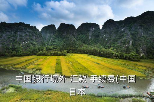 中國(guó)銀行境外 匯款 手續(xù)費(fèi)(中國(guó) 日本