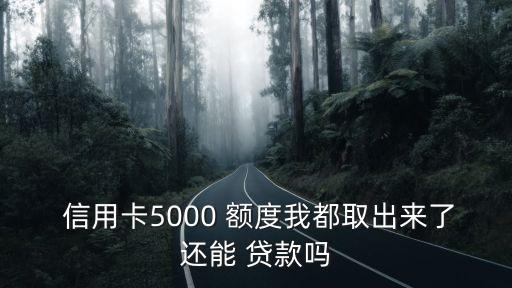  信用卡5000 額度我都取出來(lái)了還能 貸款嗎