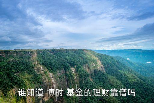 誰知道 博時(shí) 基金的理財(cái)靠譜嗎