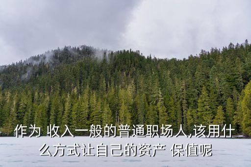 作為 收入一般的普通職場(chǎng)人,該用什么方式讓自己的資產(chǎn) 保值呢